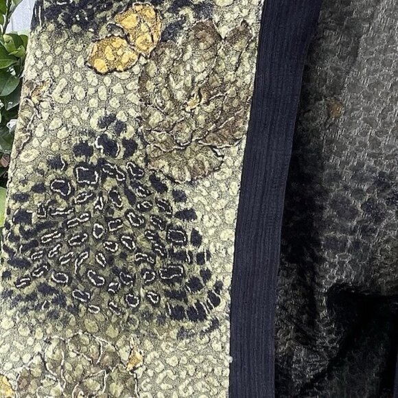 Vintage TanJay Green Botanical Open Front Knit Blazer Plus women’s Size L - Picture 7 of 14